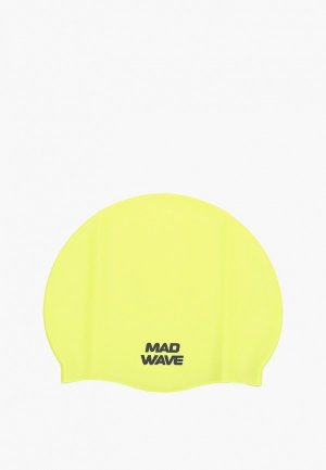 Шапочка для плавания MadWave Light Silicone Solid. Цвет: желтый