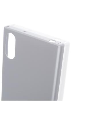 Пластиковая накладка Soft-Touch для Sony Xperia XZS Rosco. Цвет: серебристый