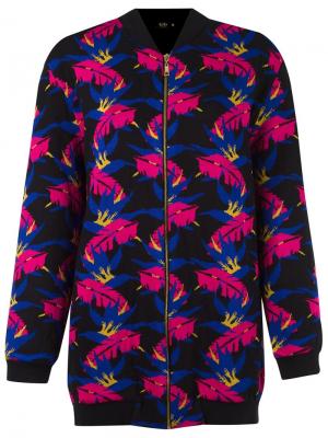 Foliage knit cardi-coat Gig. Цвет: розовый и фиолетовый