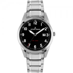Наручные часы JACQUES LEMANS Classic, черный, мультиколор. Цвет: серебристый