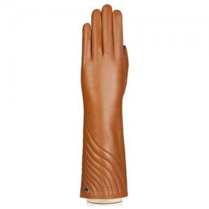 Перчатки женские кожаные Labbra, размер 7.5(M), коричневый LABBRA. Цвет: коричневый