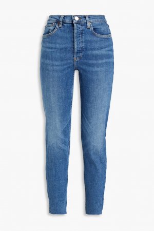 Потертые джинсы скинни в стиле 90-х годов с высокой посадкой, средний деним Re/done