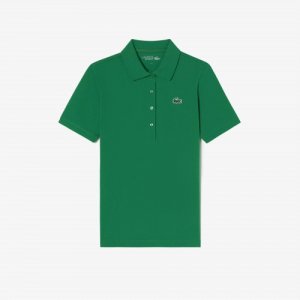 LACOSTE Женская базовая рубашка-поло для гольфа с короткими рукавами [зеленый]