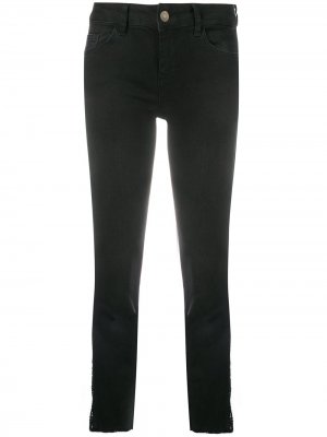 Укороченные расклешенные джинсы LIU JO. Цвет: черный