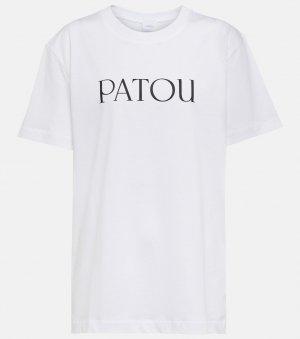 Футболка из хлопкового джерси с логотипом PATOU, белый Patou