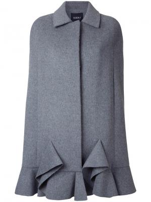 Однобортное пальто Goen.J. Цвет: серый