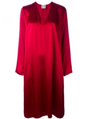 Атласное платье-туника Forte. Цвет: красный