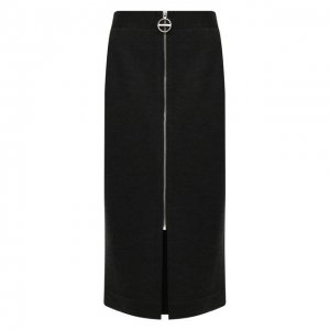 Шерстяная юбка Givenchy. Цвет: серый