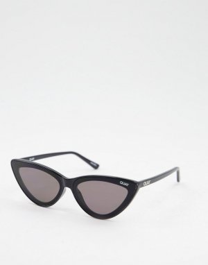 Черные солнцезащитные очки с оправой «кошачий глаз» и черными дымчатыми линзами Quay-Черный цвет Quay Eyewear Australia