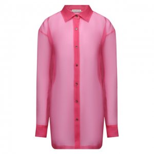 Шелковая рубашка Dries Van Noten. Цвет: розовый