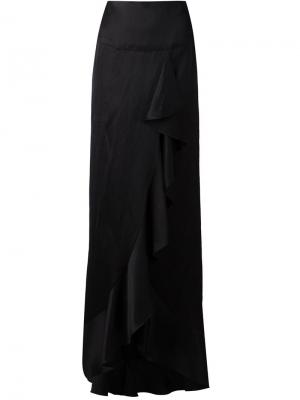 Длинная юбка с обрками Juan Carlos Obando. Цвет: чёрный