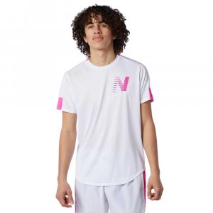 Рубашка с коротким рукавом Printed Fast Flight, белый New Balance