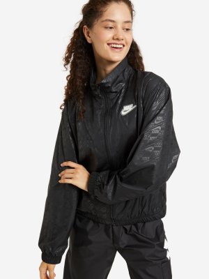 Ветровка женская Sportswear, Черный, размер 42-44 Nike. Цвет: черный