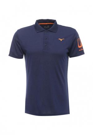 Поло Mizuno Heritage Polo. Цвет: синий