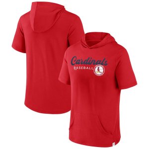 Мужской красный пуловер с капюшоном St. Louis Cardinals Offensive Strategy короткими рукавами и логотипом Fanatics