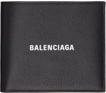Черный квадратный складной кошелек Balenciaga