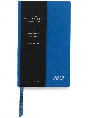 Записная книжка 2022 Panama Smythson. Цвет: синий