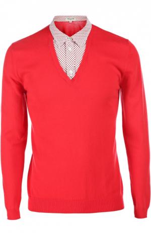 Пуловер вязаный Paul&Joe. Цвет: красный