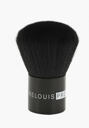 Кисть для лица Relouis косметическая №12 кабуки PRO Kabuki Brush. Цвет: черный