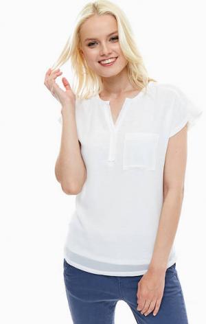 Белая блуза с карманом LERROS. Цвет: белый