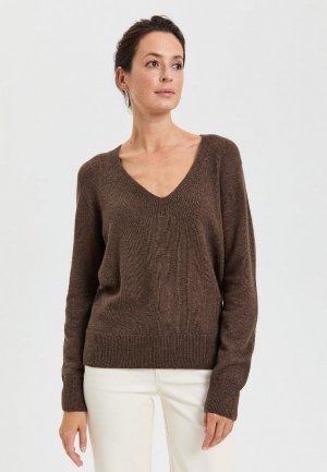 Пуловер Norveg Cashmere&Merino blend. Цвет: коричневый