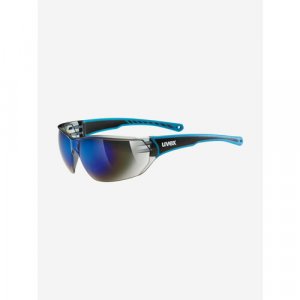 Солнцезащитные очки , черный uvex. Цвет: черный/синий