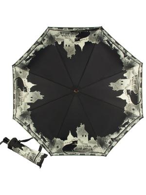 Зонт складной Cats Noir Guy De Jean. Цвет: черный, белый