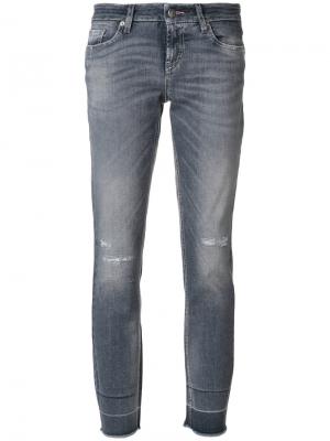 Укороченные джинсы Liu Cambio. Цвет: серый
