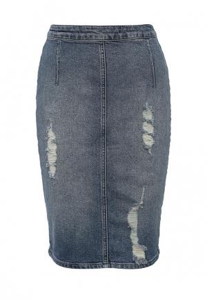 Юбка джинсовая Calvin Klein Jeans. Цвет: синий