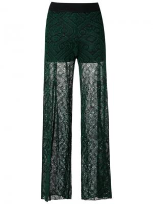 Трикотажные брюки Cecilia Prado. Цвет: зелёный