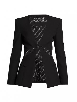 Куртка с V-образным вырезом и , черный Versace Jeans Couture