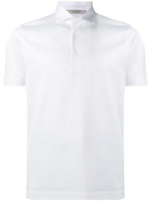 Рубашка-поло с короткими рукавами D4.0. Цвет: белый