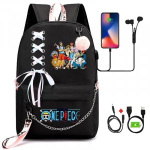 Цельный рюкзак с принтом аниме, школьная сумка, студенческий героями мультфильмов, уличный рюкзак, детский для мальчиков и девочек Bandai