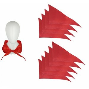 Пионерский галстук сатин Пионер, 30 х 100 см, цвет красный (Набор 10 шт.) Happy Pirate