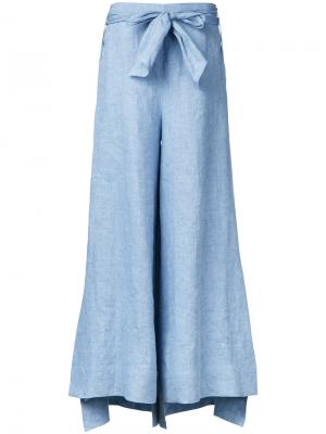 Расклешенные брюки с поясом Demoo Parkchoonmoo. Цвет: синий
