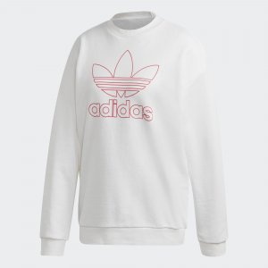 Свитшот Outline Trefoil, белый/розовый Adidas Originals