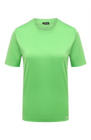 Хлопковая футболка Kiton. Цвет: зелёный
