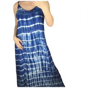 Сарафан летний р.44-48 / Платье летнее пляжный Туника женское Laguna Cotton. Цвет: белый/синий