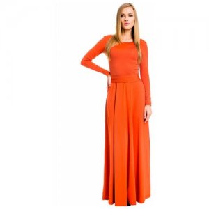 Платье MONDIGO, размер 44, оранжевый Mondigo. Цвет: оранжевый
