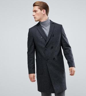 Двубортное пальто с добавлением шерсти Heart & Dagger. Цвет: серый