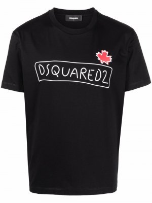 Doodle-print T-shirt Dsquared2. Цвет: черный