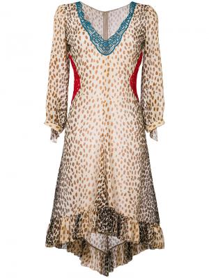 Платье с леопардовым узором Marco De Vincenzo