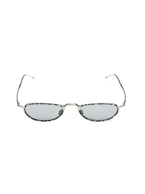 Овальные солнцезащитные очки 50MM , серебро Thom Browne
