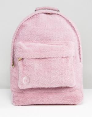 Розовый классический рюкзак из искусственного меха ограниченной серии Mi-Pac. Цвет: розовый