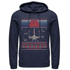 Мужской красный свитер Five Standing By Ugly Christmas, пуловер с капюшоном и рисунком Star Wars