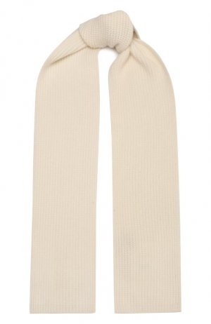 Кашемировый шарф Yves Salomon Enfant. Цвет: белый