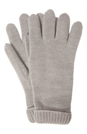 Шерстяные перчатки Il Trenino. Цвет: серый