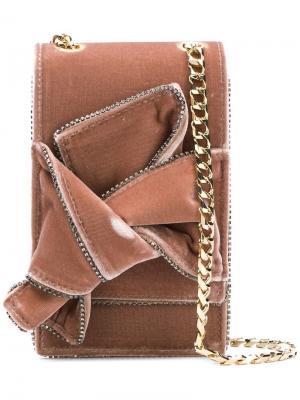 Мини-сумка через плечо с откидным клапаном Nº21. Цвет: розовый