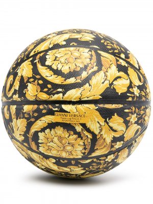 Баскетбольный мяч с принтом Barocco Versace. Цвет: z7011 черный желтый