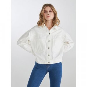 Женская джинсовая куртка LJCK068-10 р. L, Белый Velocity. Цвет: белый